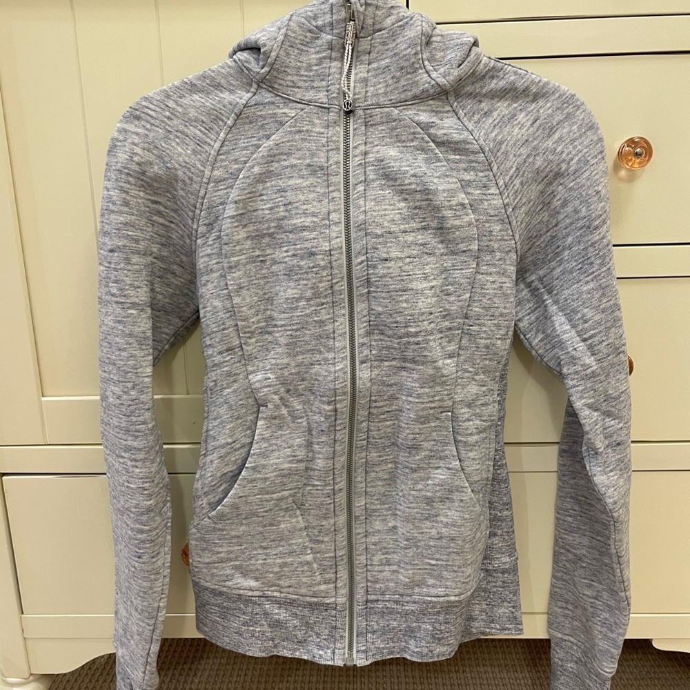 Lululemon Athletica blue scuba full-zip hoodie size 4